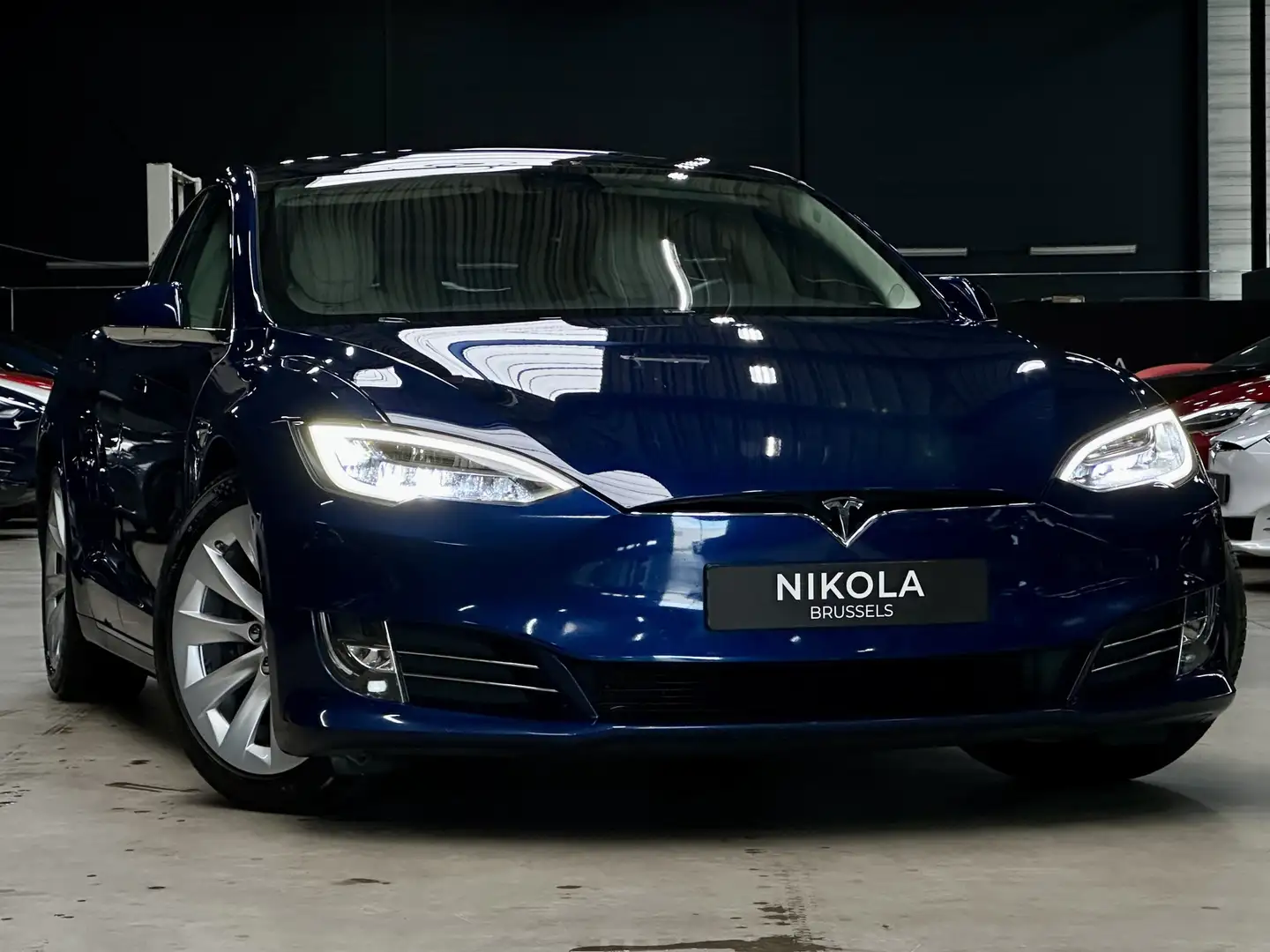 Tesla Model S Long range - RAVEN - TAN INTERIOR Bleu - 1