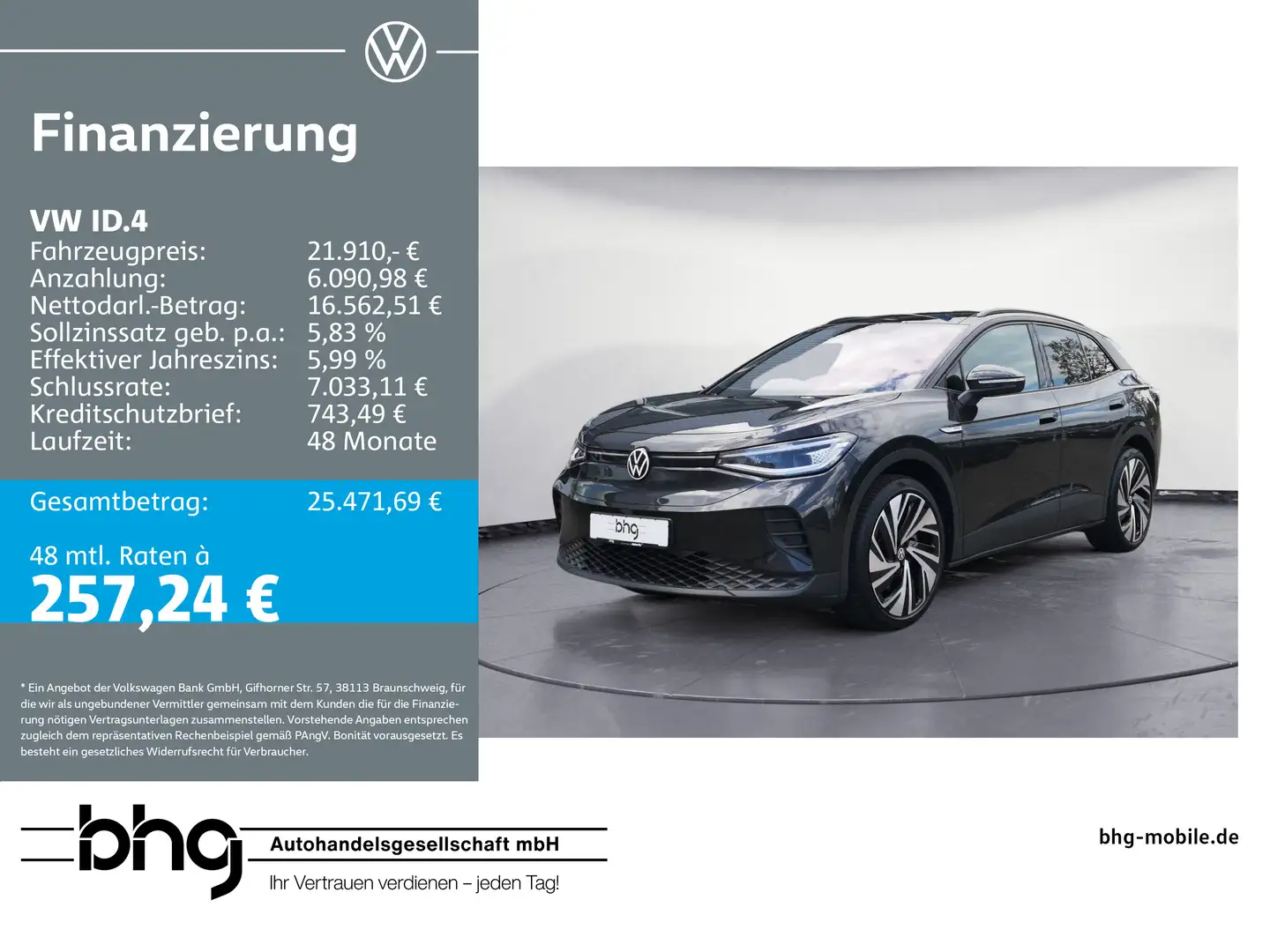 Volkswagen ID.4 Performance Pro Family *PANO *KEYLESS *ACC Gris - 1