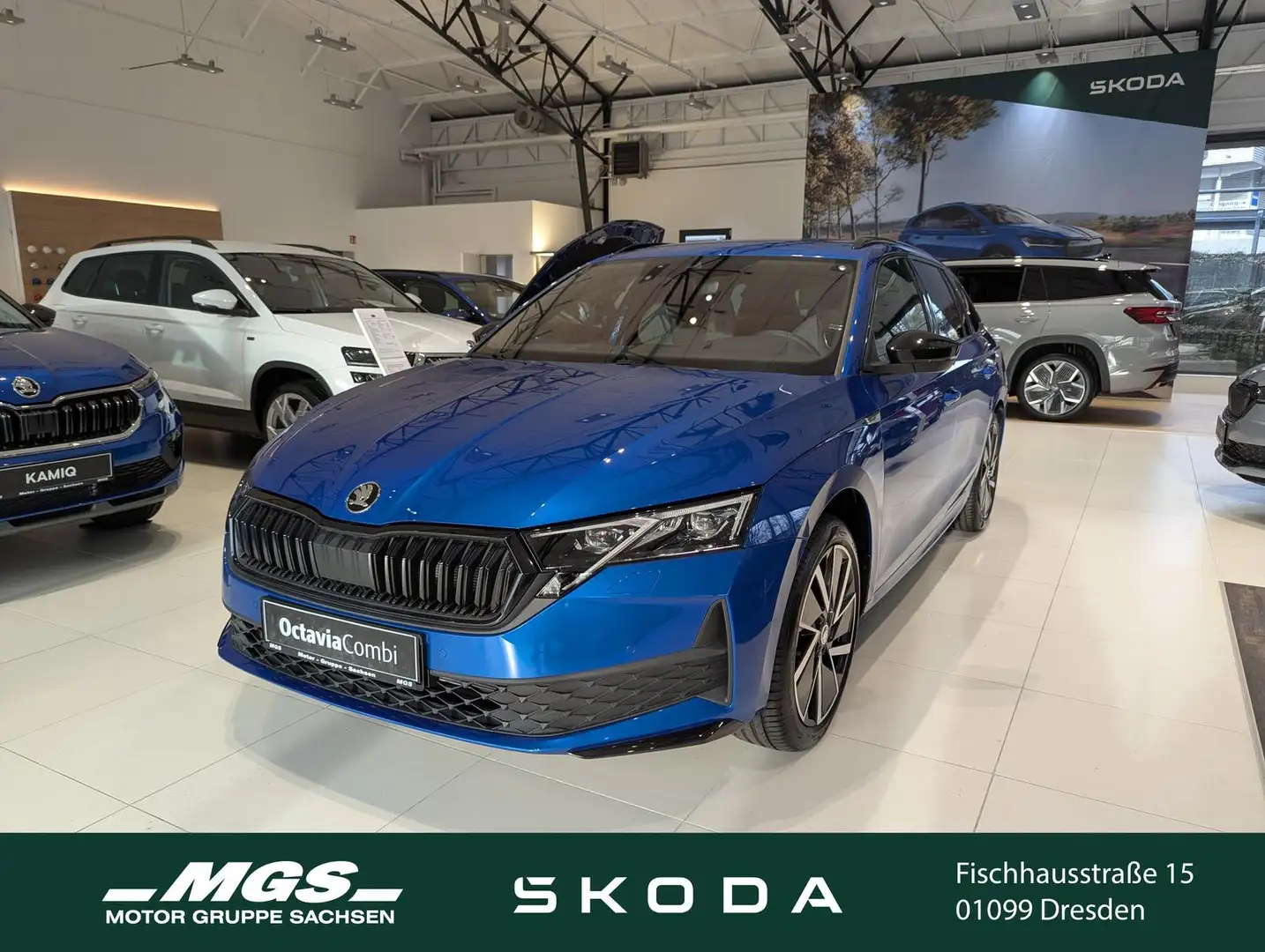 Skoda Octavia Combi 1.5 TSI mHEV Sportline #HeadUp Blau - 1