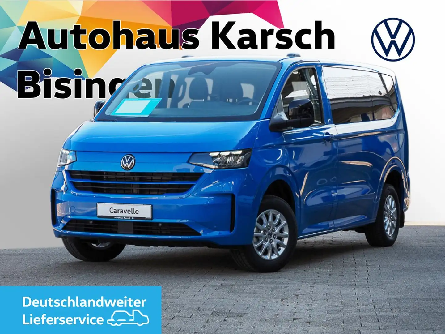 Volkswagen T7 Caravelle e-Caravelle Life Motor BEV 160 kW Navi LED Klima Modrá - 1
