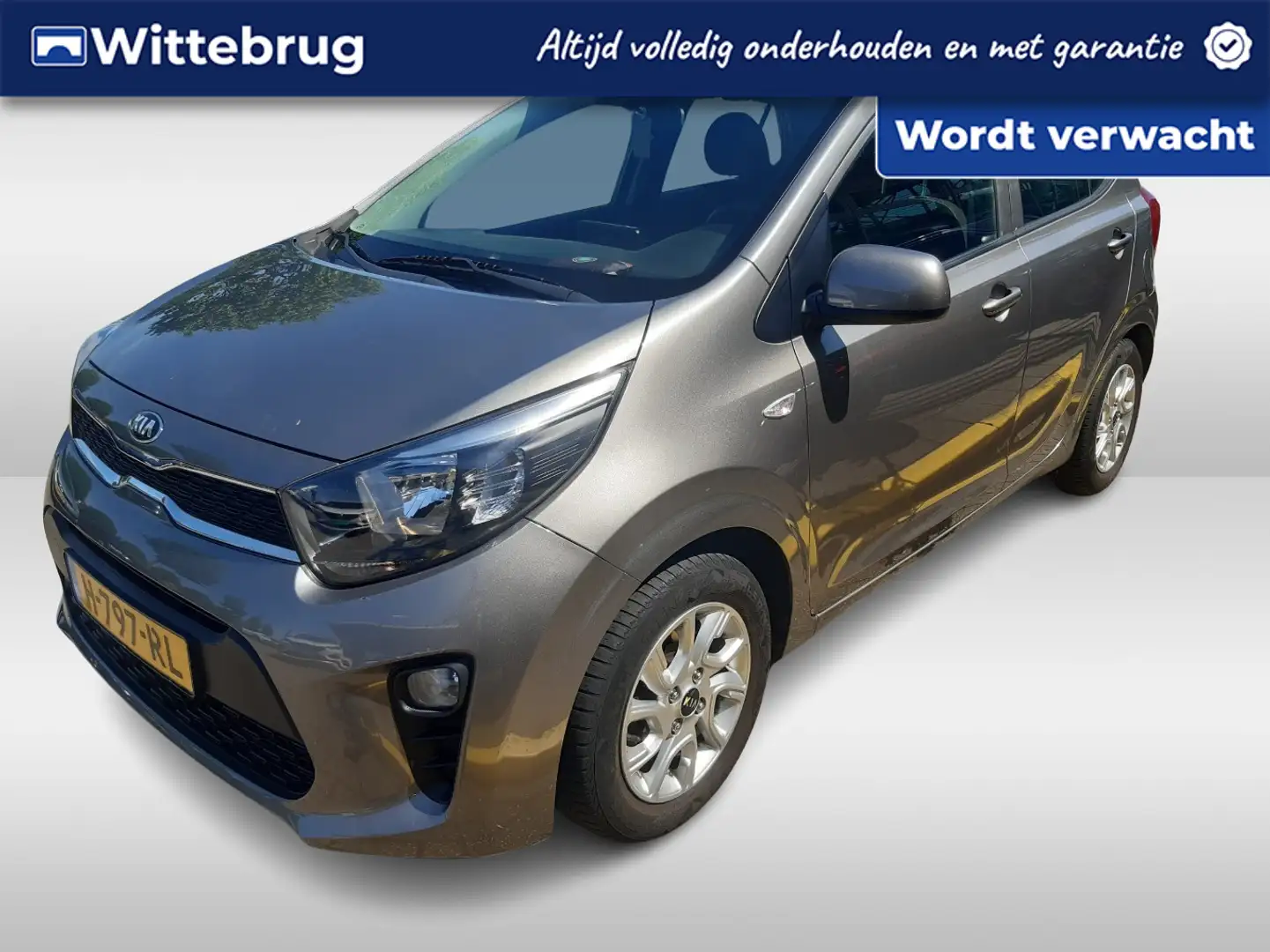 Kia Picanto 1.0 MPi DynamicPlusLine / Cruise controle / Naviga Grijs - 1