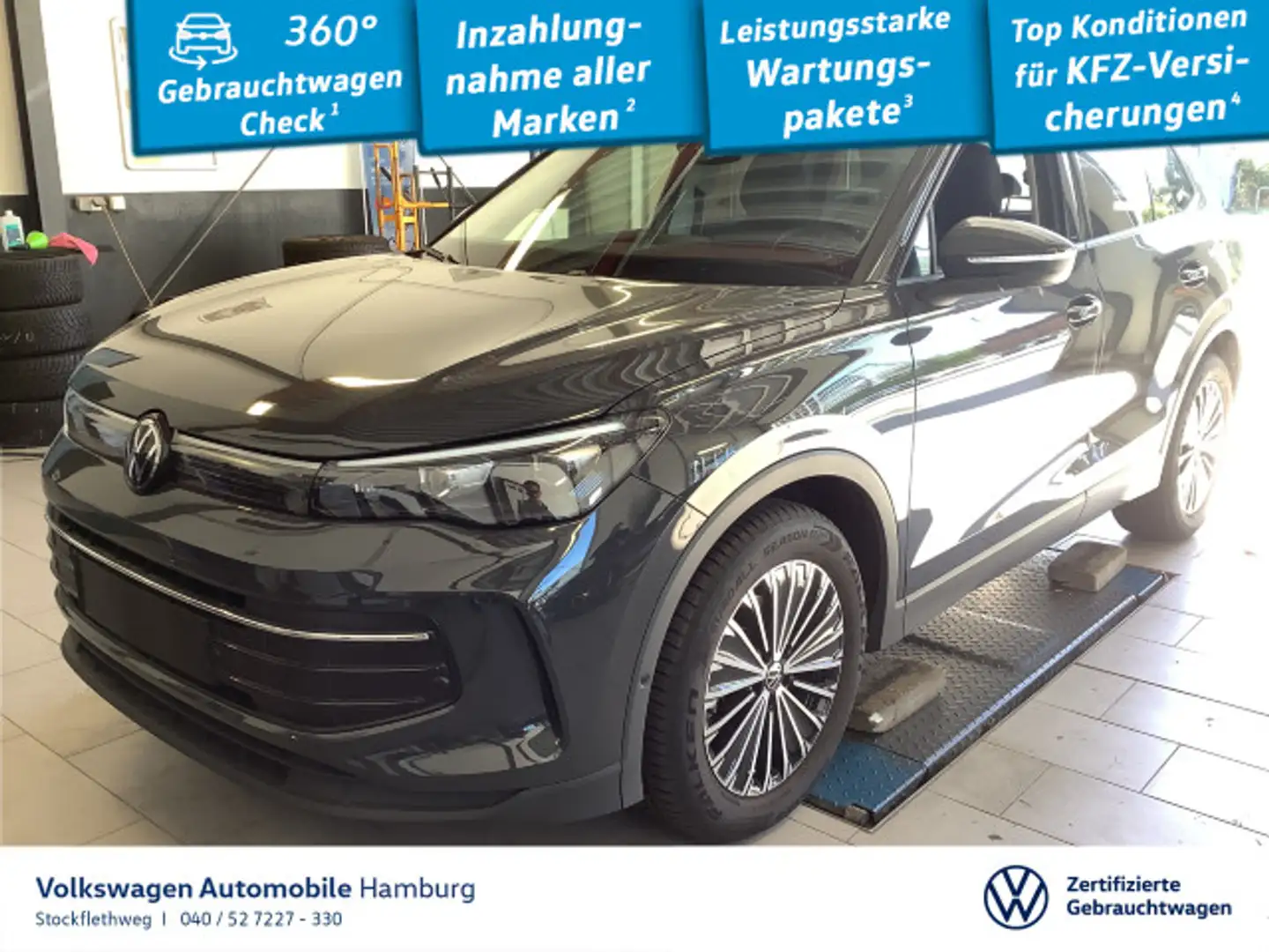 Volkswagen Tiguan 1.5 eTSI Life DSG Navi LED AHK Lenkradhzg Grau - 1
