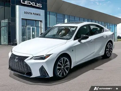 White 2025 Lexus IS Sedan  6-Speed Automatic