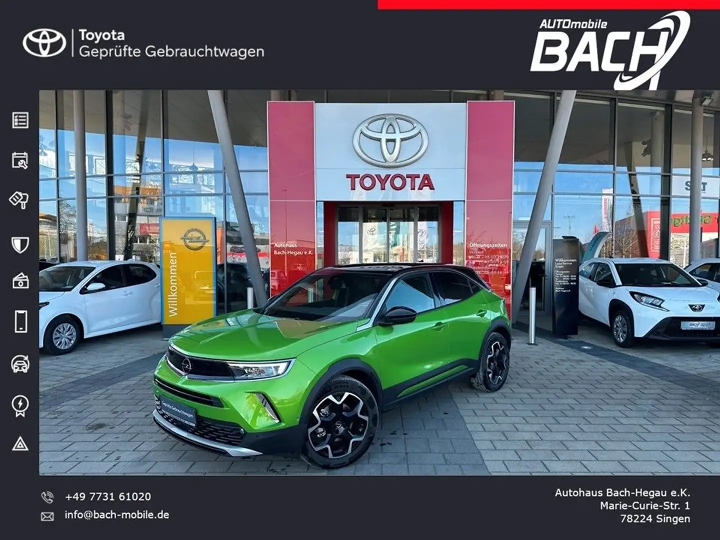 Opel Mokka-E Ultimate, NAVI,LED,KAMERA,SITZ-HZG Grün - 1