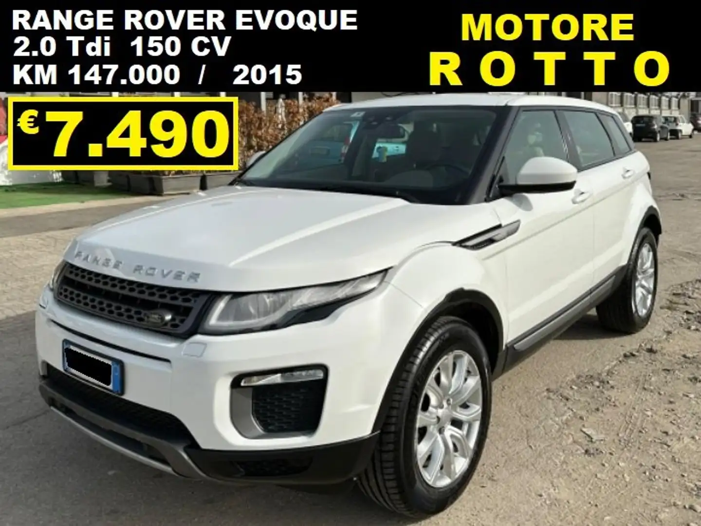 Land Rover Range Rover Evoque 2.0Tdi 150CV MOTORE ROTTO Wit - 1