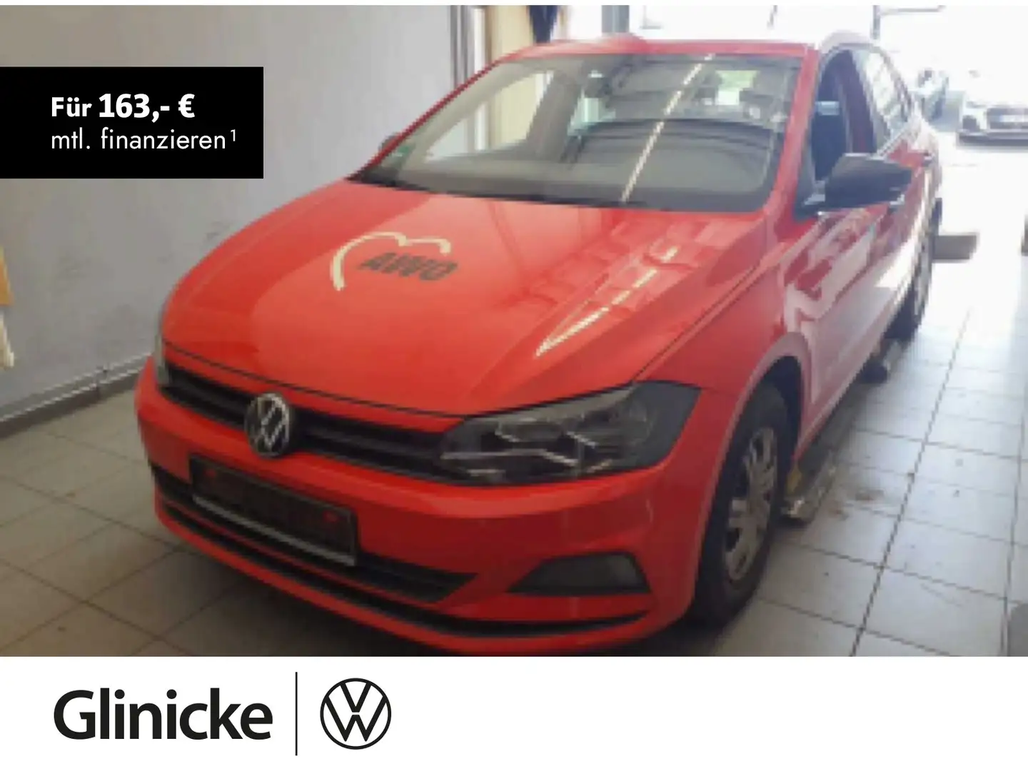 Volkswagen Polo 1.0 Trendline SHZ, KLIMA Rood - 1