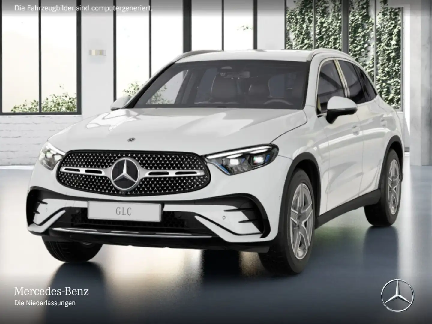 Mercedes-Benz GLC 200 4M AMG+360+AHK+TOTW+KEYLESS+9G Weiß - 2