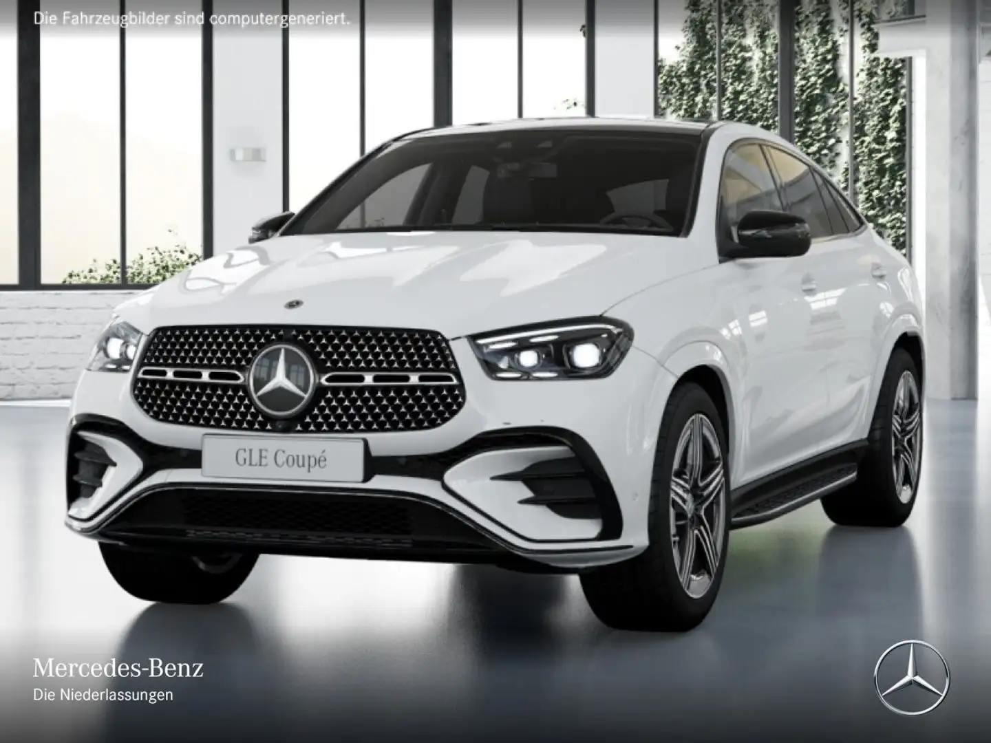 Mercedes-Benz GLE 450 d Coupé 4M AMG+NIGHT+PANO+360+AHK+SPUR+9G Weiß - 2