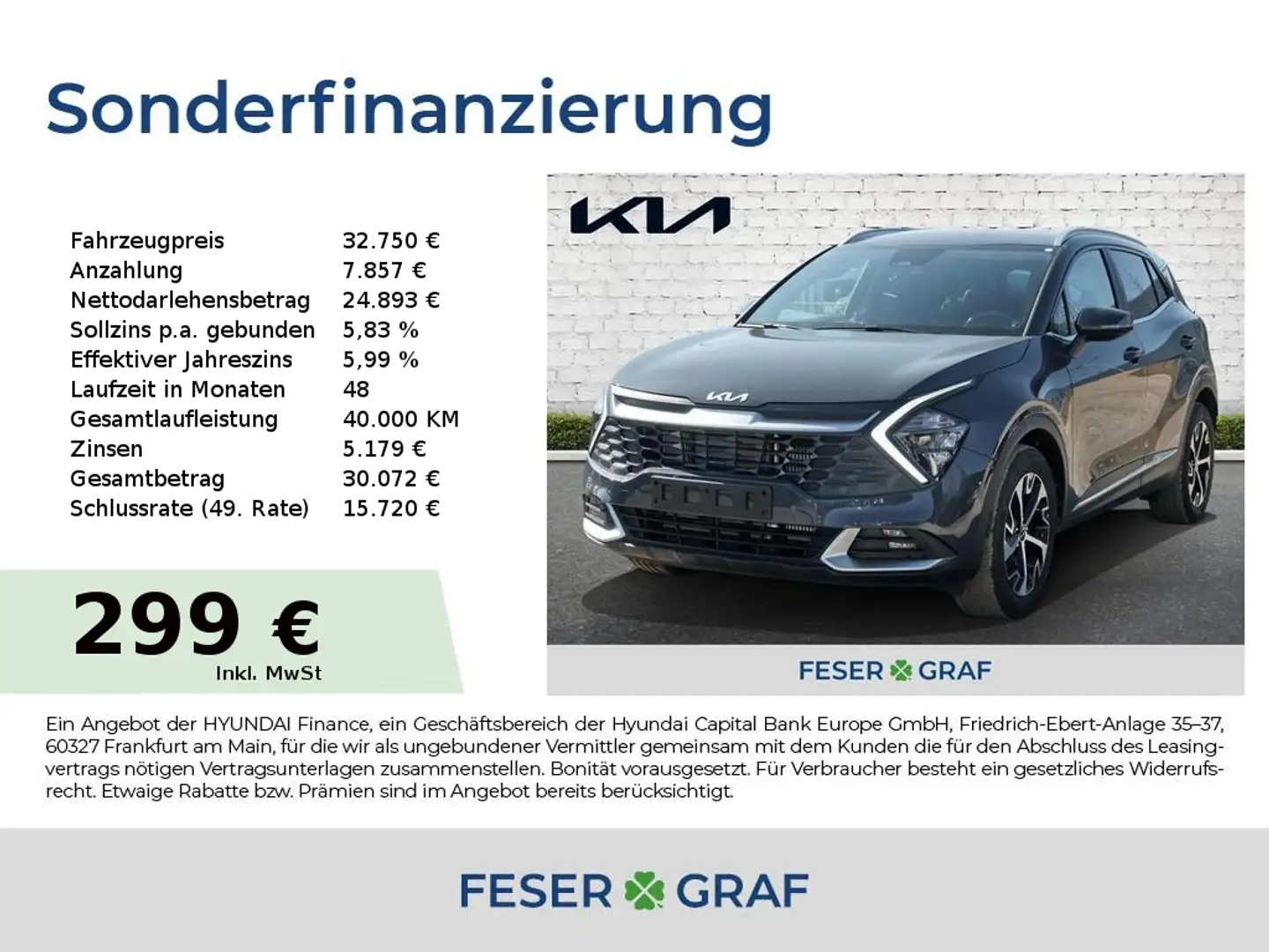 Kia Sportage DCT ULTIMATE LEDER RFK LED Sitzlüftung Grigio - 1