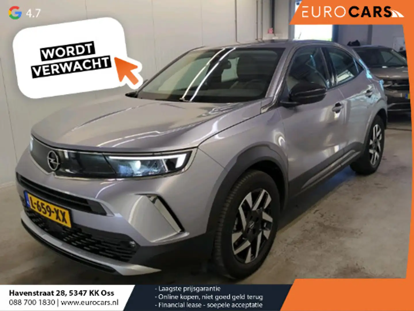 Opel Mokka-E Elegance 50-kWh 11kw bl. Climate Control Cruise co Grijs - 1