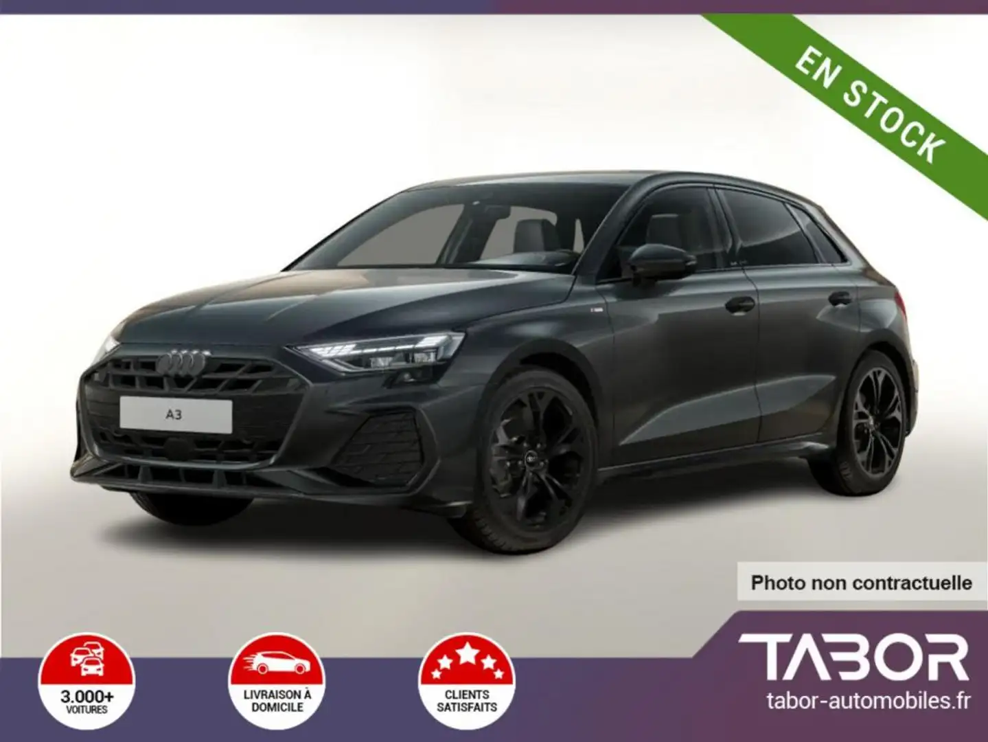 Audi A3 35 TDI S tronic 2xS line Gris - 1