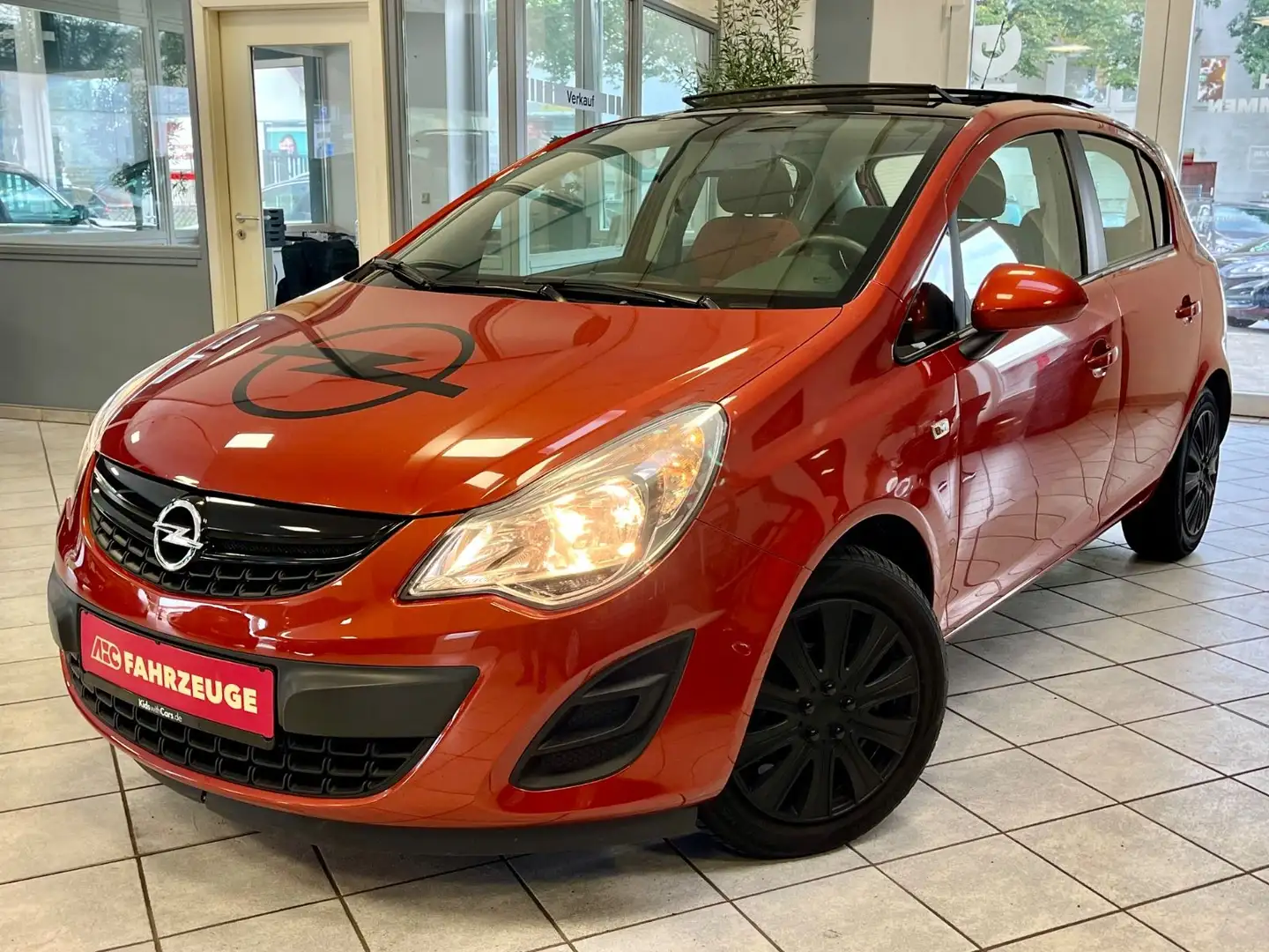 Opel Corsa 1.4 D 1.Hand / HU NEU / Panorama / Sitzhz Orange - 1