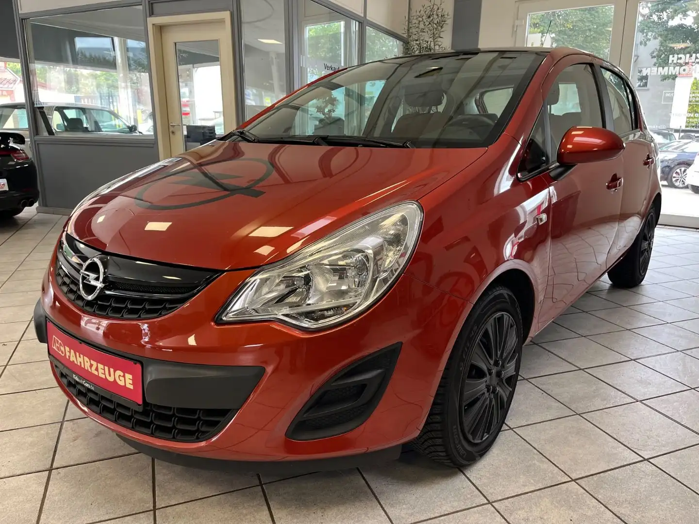 Opel Corsa 1.4 D 1.Hand / HU NEU / Panorama / Sitzhz Orange - 2