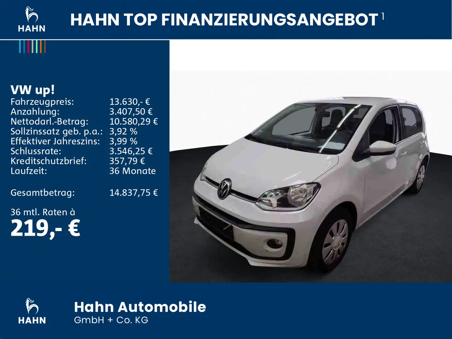 Volkswagen up! 1.0 Move UP! Klima GRA Sitzh Bluetooth CAM Weiß - 2