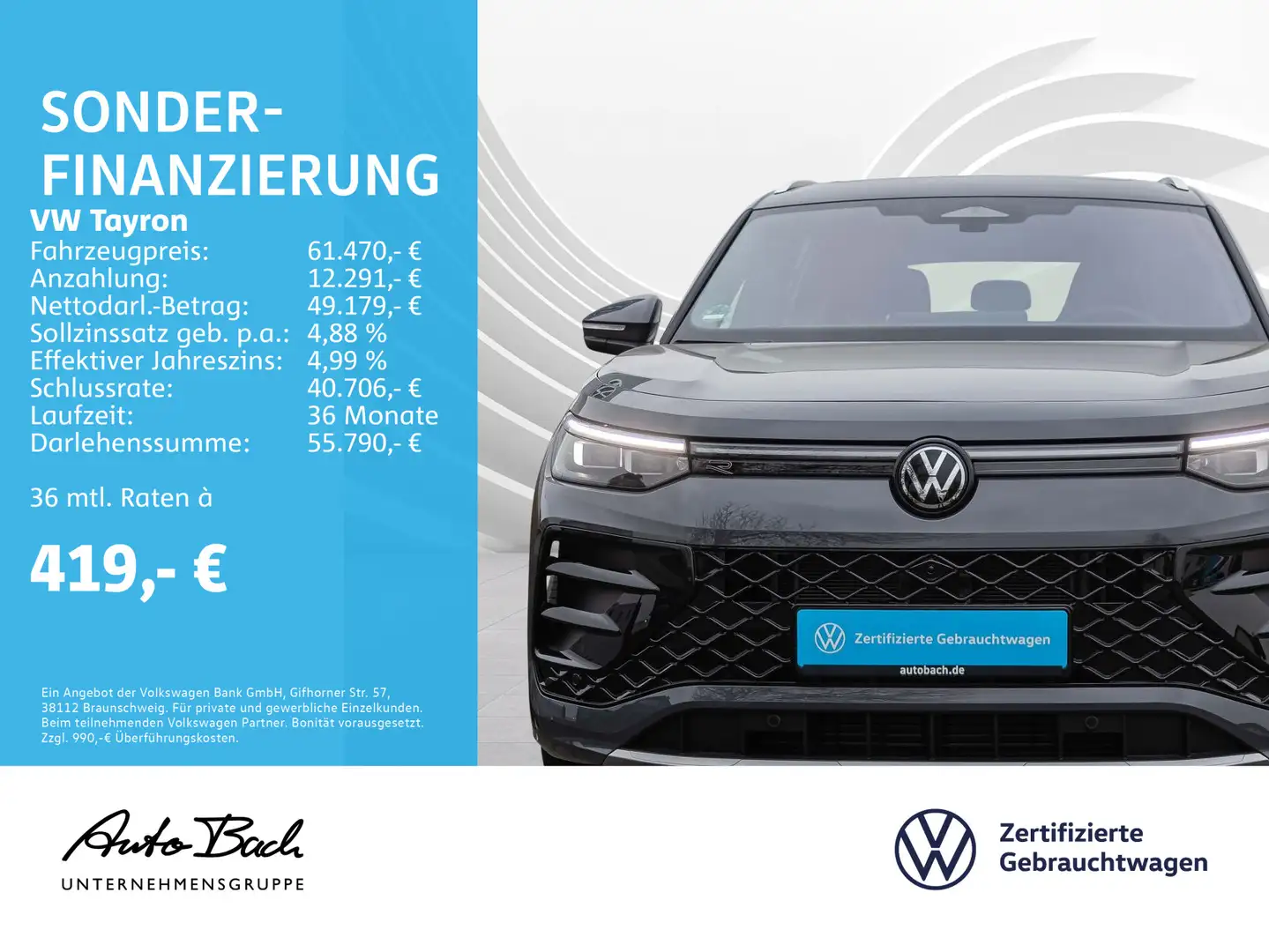 Volkswagen Tayron 2.0 TDI "R-Line" 4M DSG Navi LED Standhzg Grau - 2