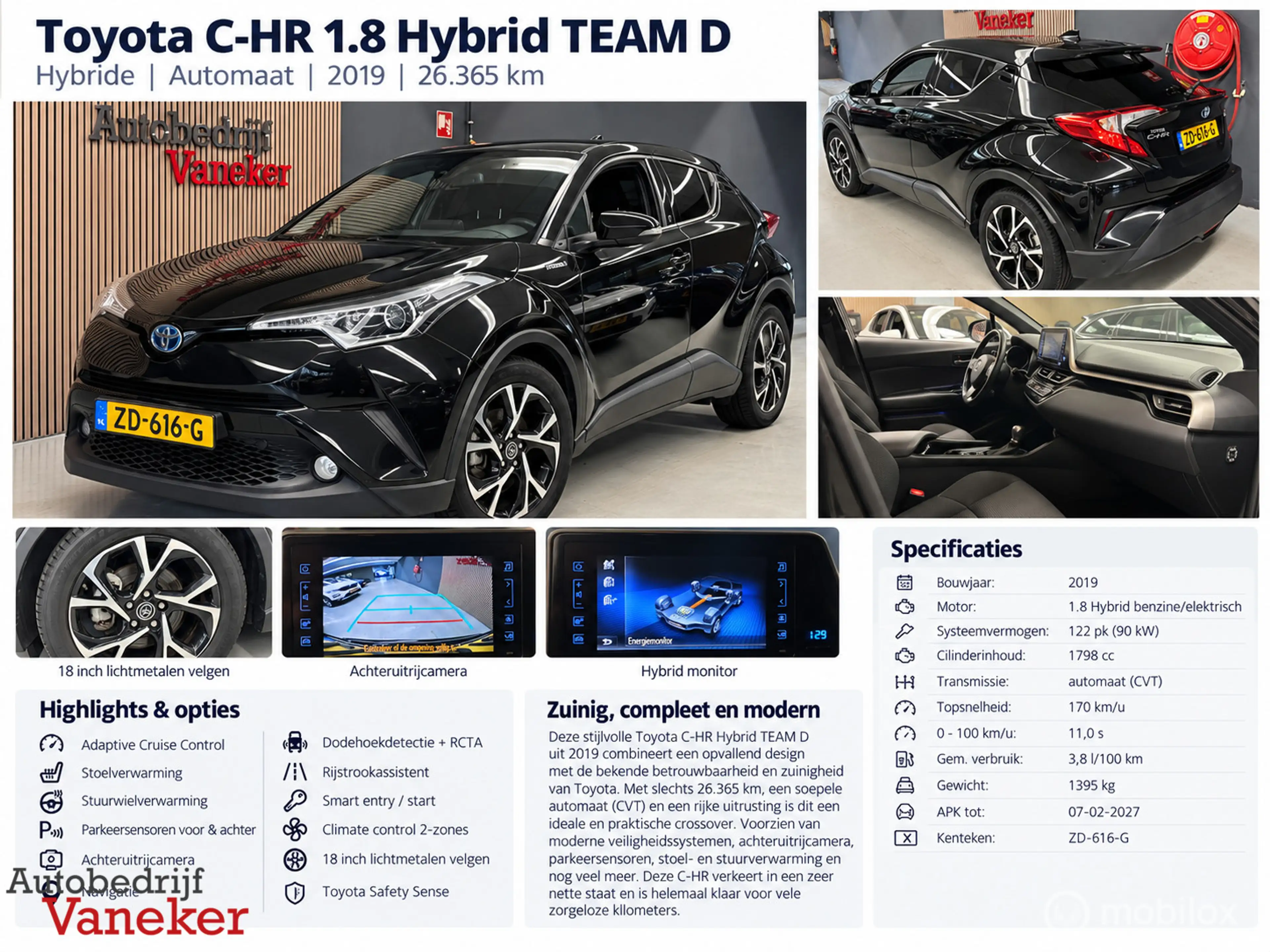 Toyota C-HR 1.8 Hybrid Team D|ACC|Stoel/Stuur verwarm|1e eig — photo 2