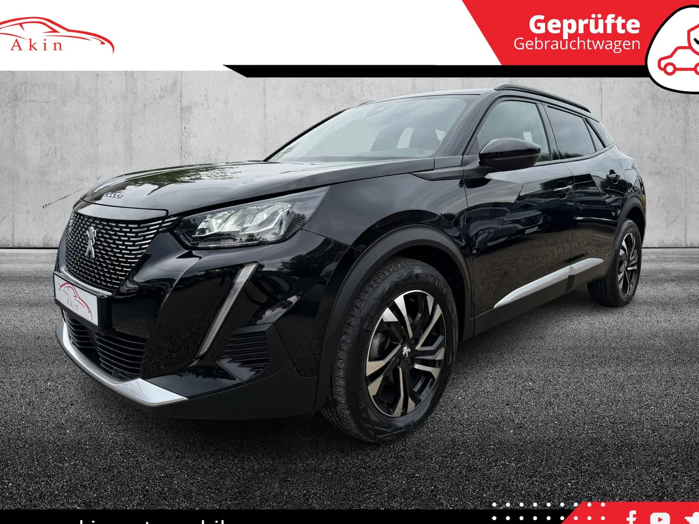 Peugeot 2008 LED Leder Navi Temp. Carplay Negro - 1