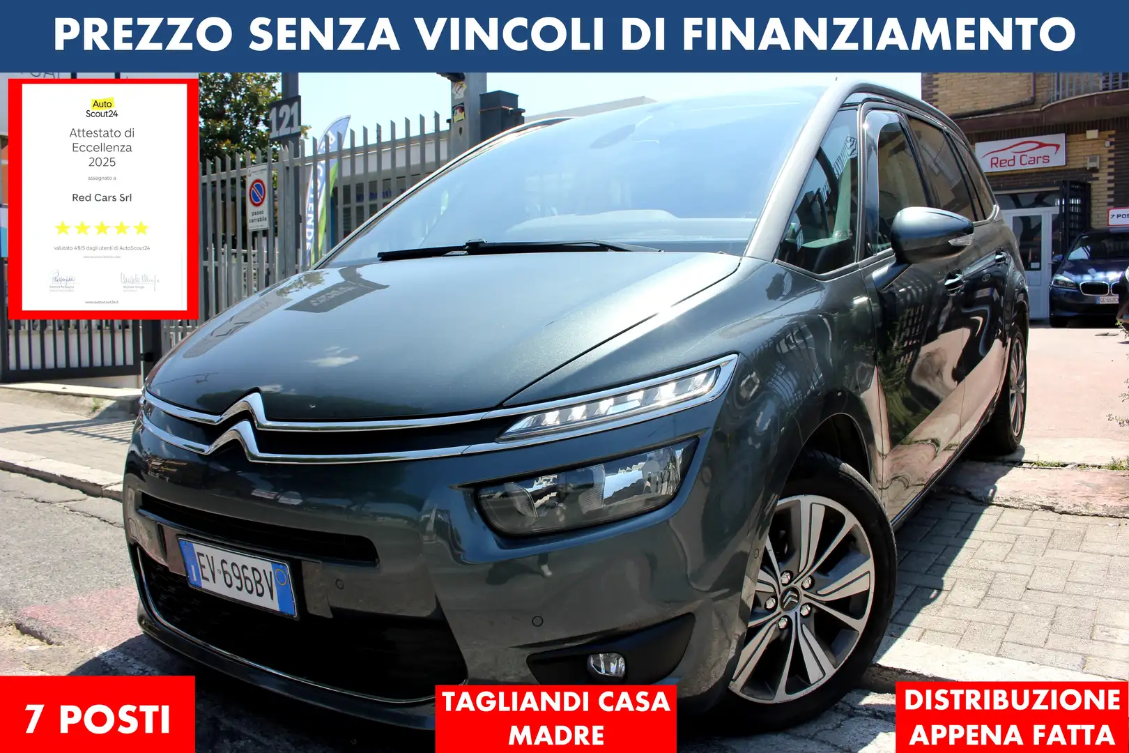 Citroen Grand C4 Picasso 7 POSTI REALI *PREZZO VERO* TAGLIANDI CASA MADRE - 1