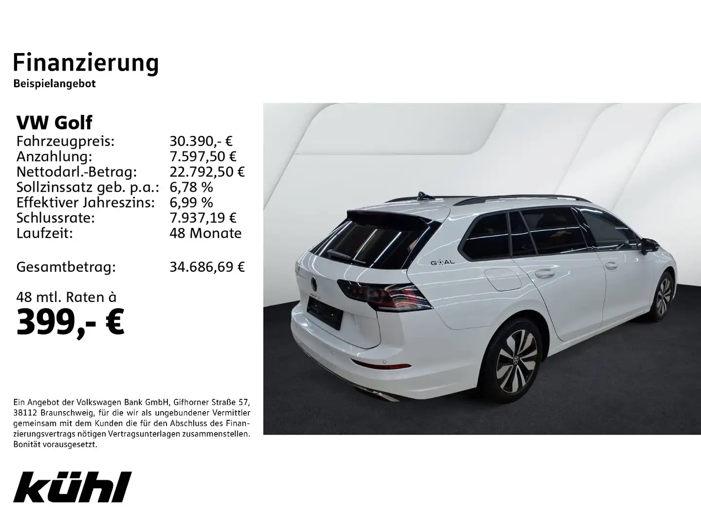 Volkswagen Golf 8 VIII Variant 2.0 TDI DSG Goal IQ.Light/AC Weiß - 2
