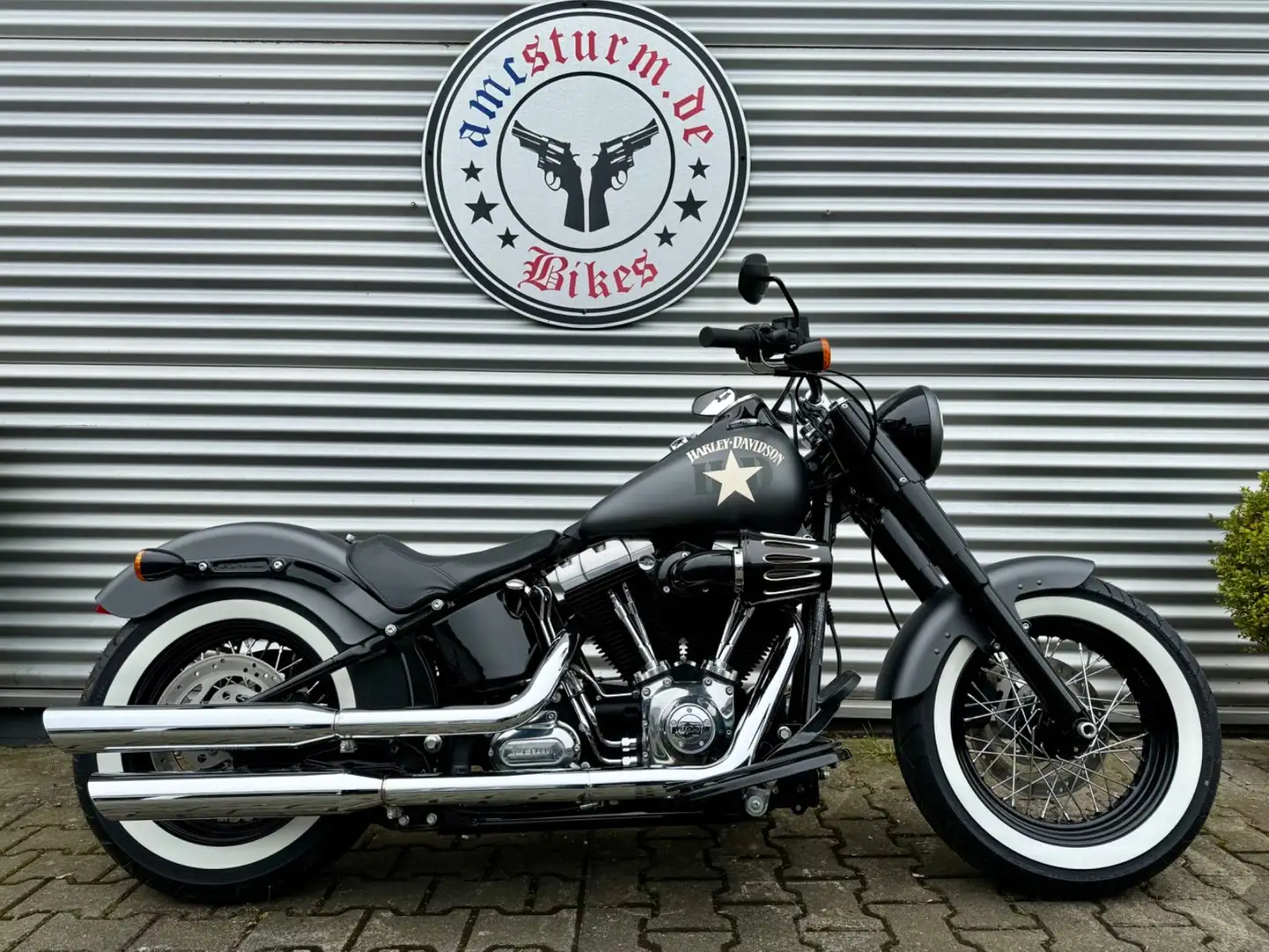 Harley-Davidson FLS 103-er Slim Pearl Harbor Satin Dark Grey Grijs - 1