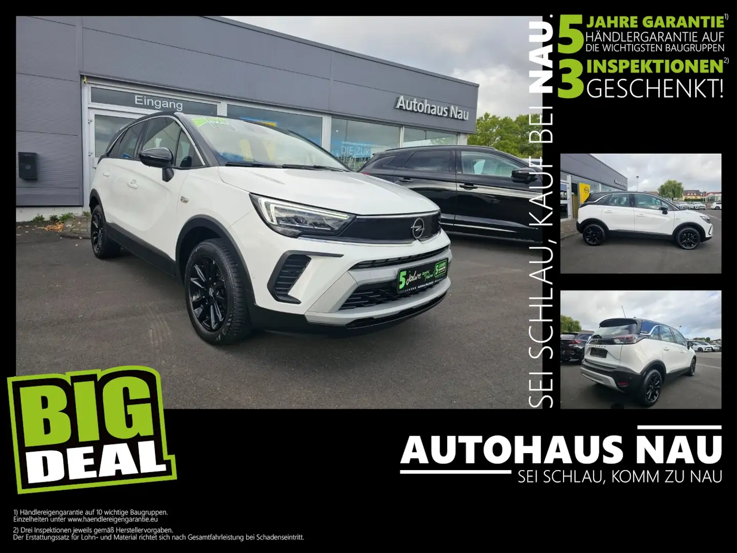 Opel Crossland Elegance 1.2 inkl. BigDeal, TÜV Neu Wit - 1