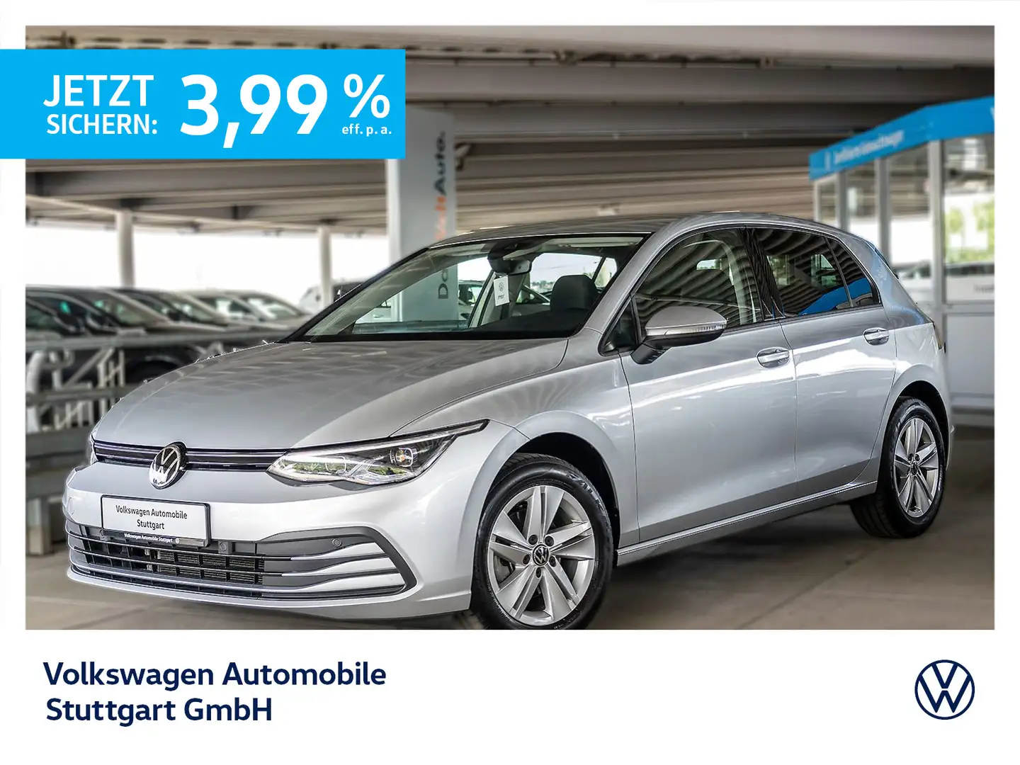 Volkswagen Golf Life 2.0 TDI DSG Navi LED ACC SHZ PDC Silber - 1