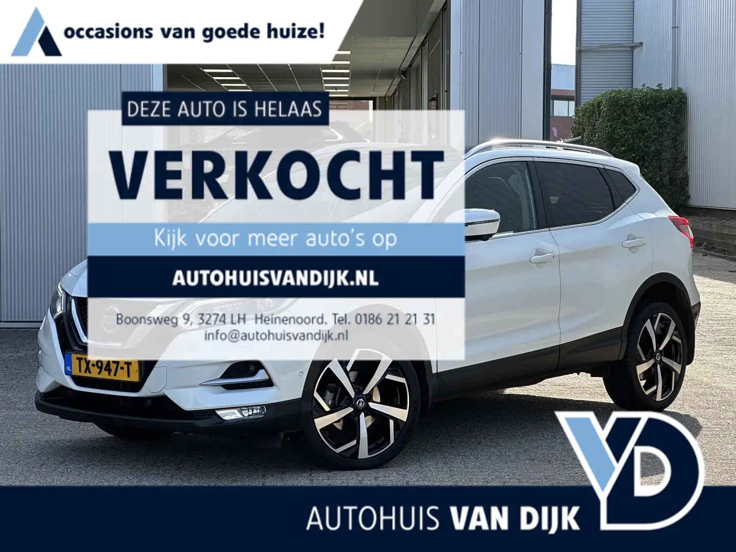 Nissan Qashqai 1.2 Tekna | Leder/Pano-dak/19-inch/Navi/Camera/Cru Weiß - 1