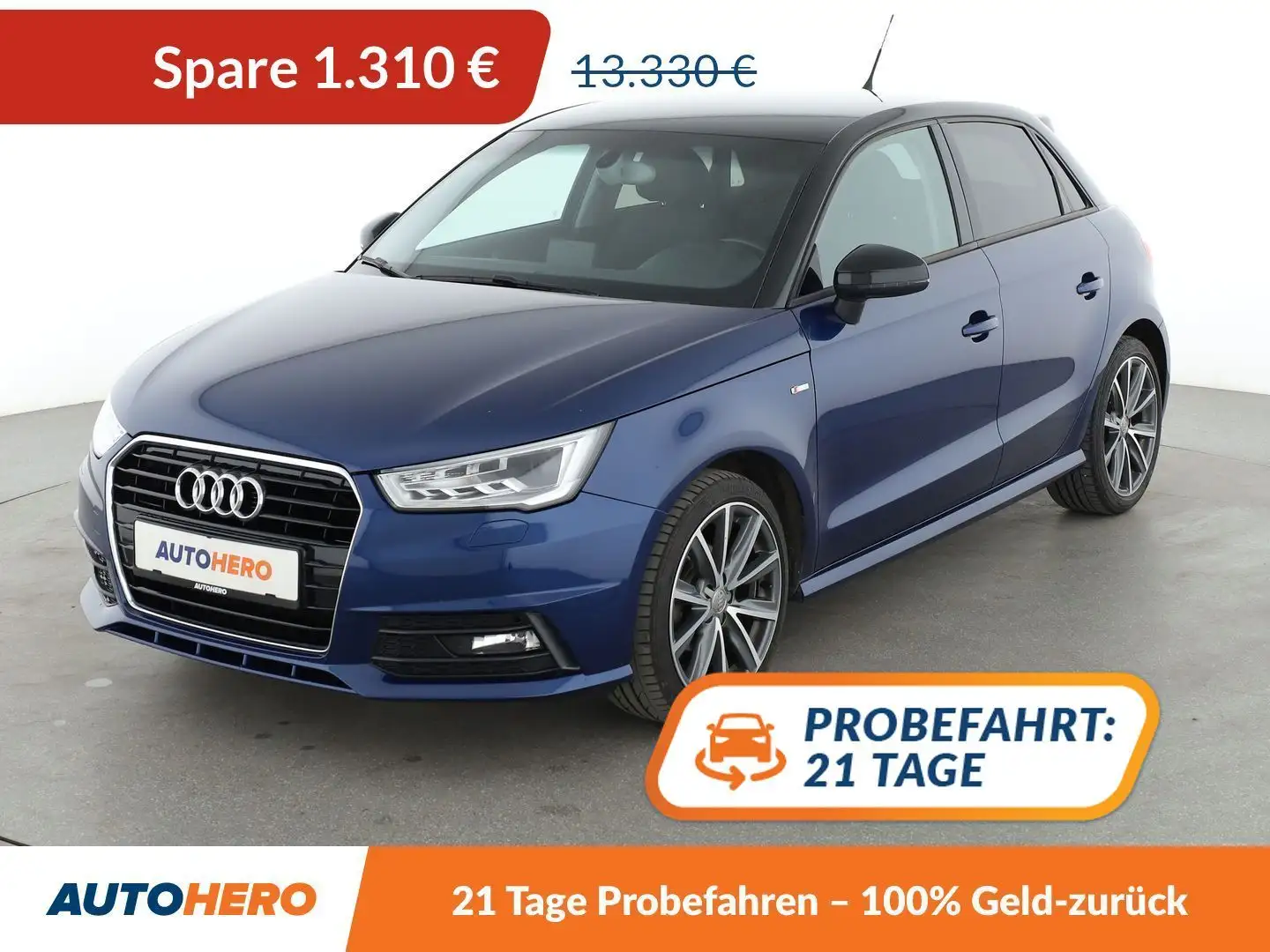 Audi A1 1.0 TFSI*S-LINE*XENON*PDC*KLIMA*ALU*GARANTIE* Blau - 1