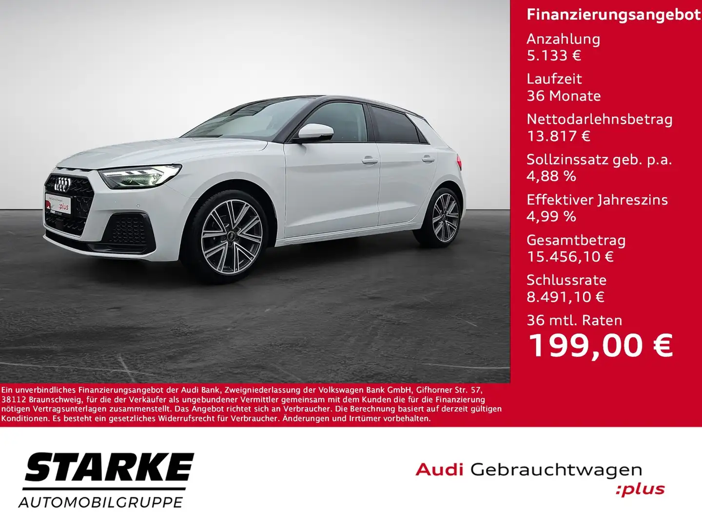 Audi A1 Sportback 25 TFSI S tronic advanced Plus-Paket ... Weiß - 1