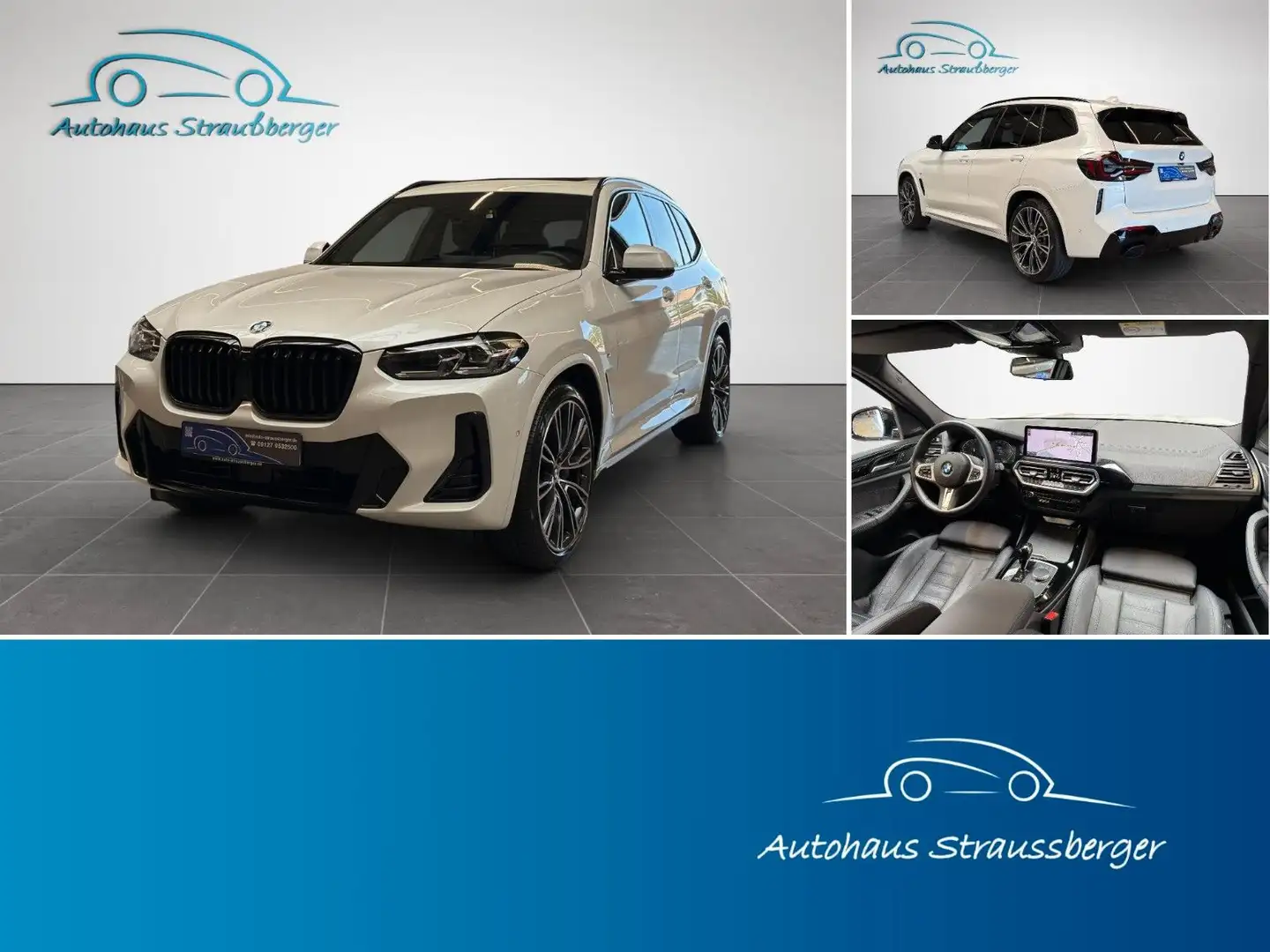 BMW X3 30d xDrive M-Sport AHK ACC Pano StH NP:90.000 Blanc - 1