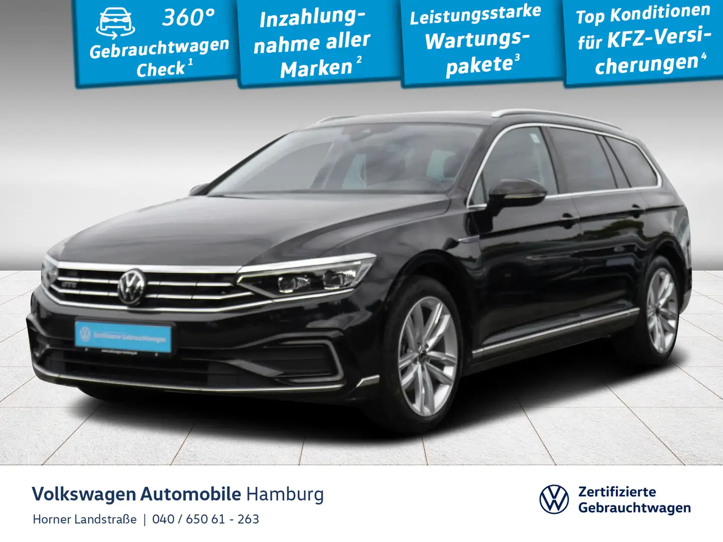 Volkswagen Passat Variant GTE Hybrid 1.4TSI DSG AK Panorama Schwarz - 1