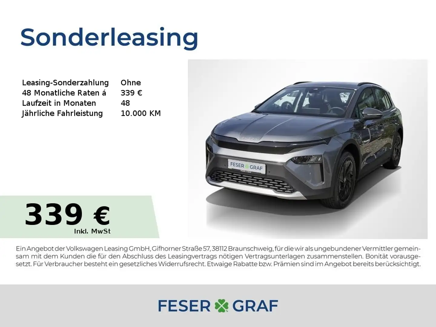 Skoda Elroq 50 Tour 55 kWh 125 kW Navi PDC RüKa Sitzh. Weiß - 1