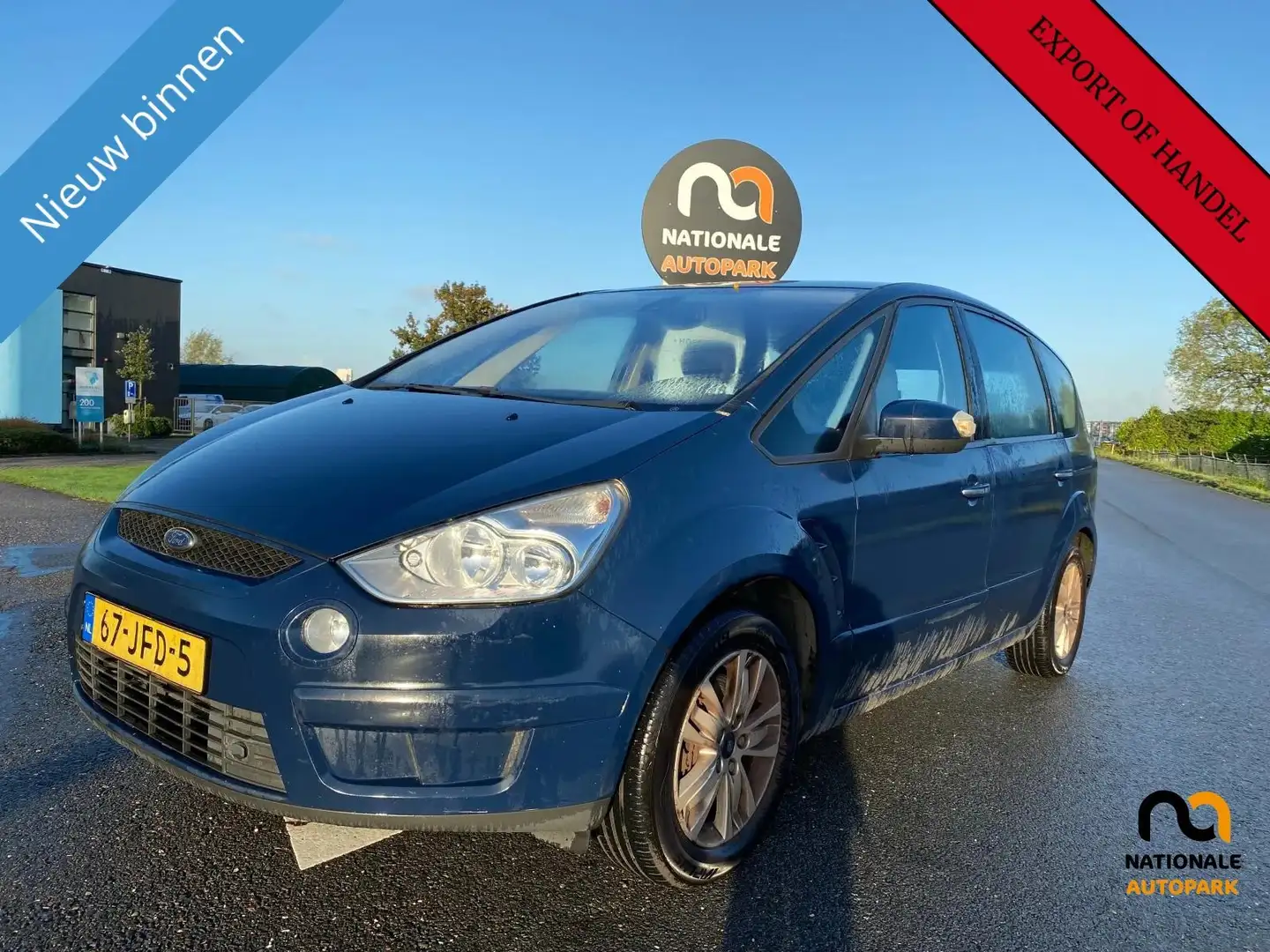 Ford S-Max 2009 * 2.0 16 V flexifuel * 319.D KM * EXPORT !! Blauw - 1
