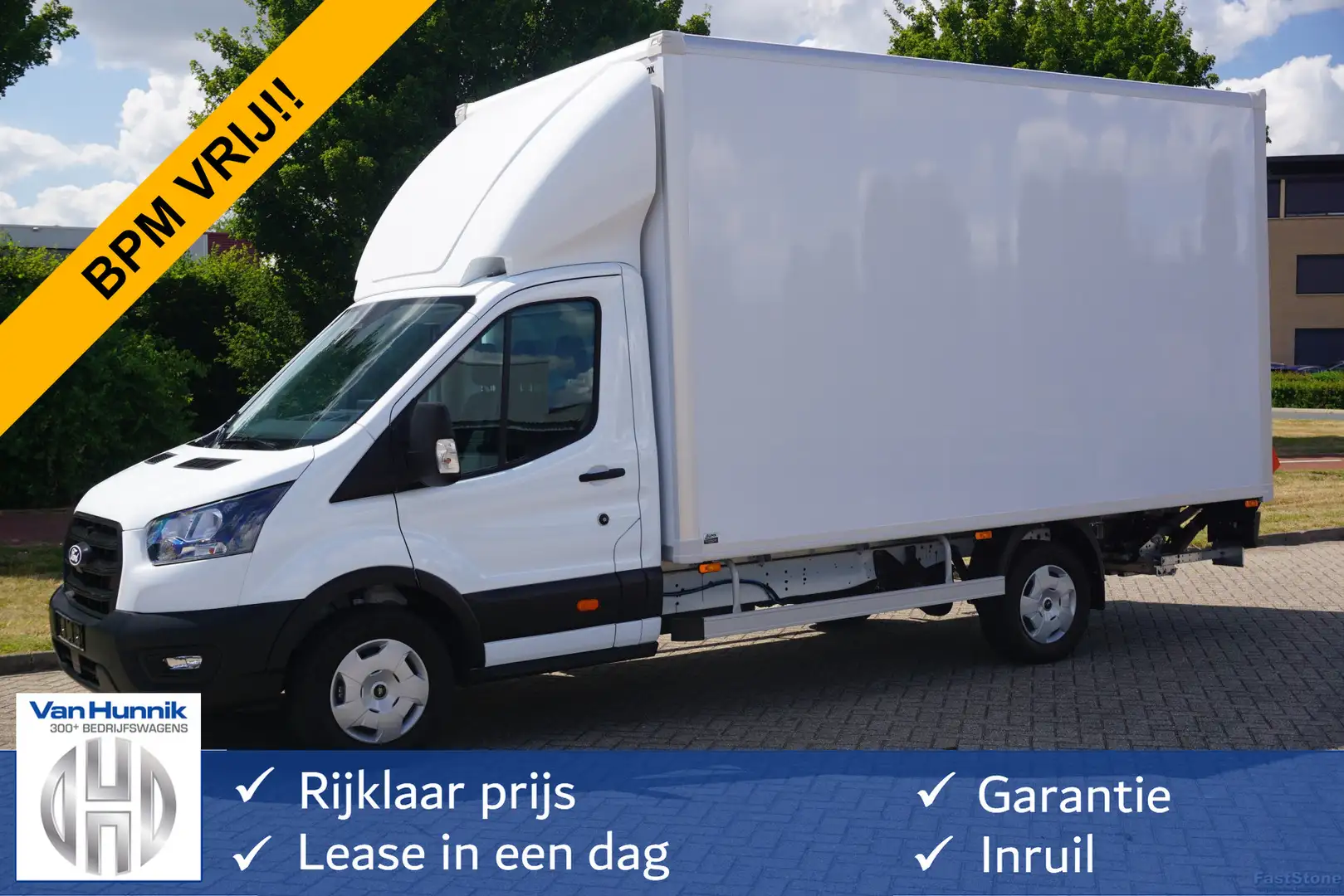 Ford Transit 350L 165PK Bakwagen BPM VRIJ Navi, Camera,  ACC, L Wit - 1