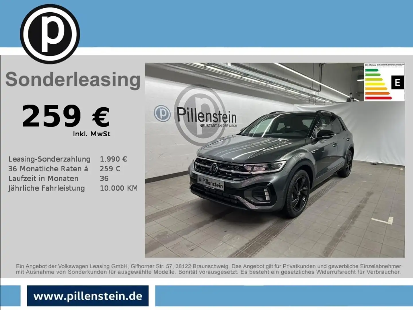 Volkswagen T-Roc TSI DSG R-LINE/BLACK AHK+NAVI+IQ+EASY+18"+KAM Grijs - 1