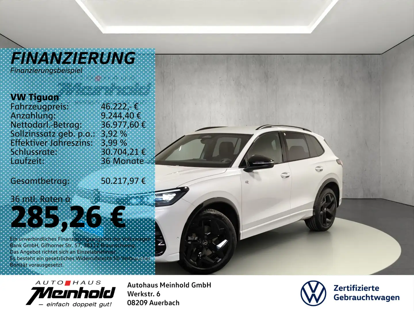 Volkswagen Tiguan 2.0 TDI DSG R-Line, AHK,Matrix,Kamera,DCC Weiß - 1