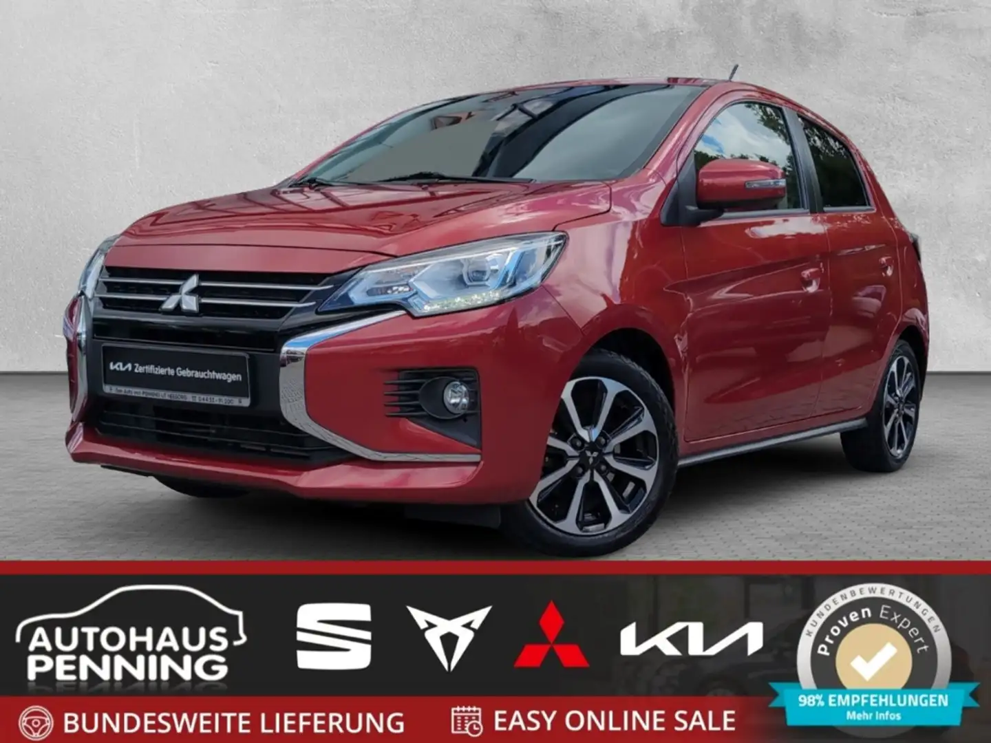Mitsubishi Space Star TOP 1.2l MIVEC CVT LED GRA FULL-LINK KAMERA Rojo - 1