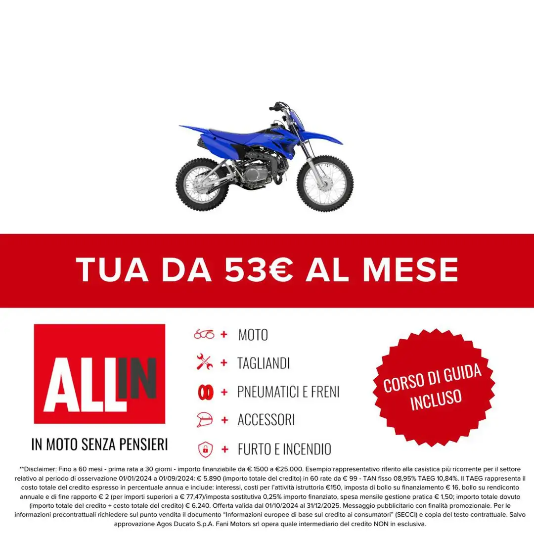 Yamaha TT R110E TTR 110 Blu/Azzurro - 2