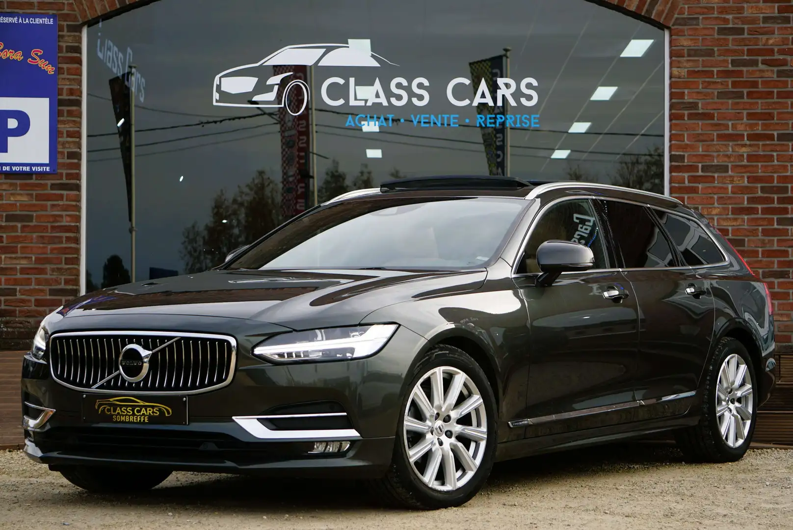 Volvo V90 V90 20 Bte-auto D3 Inscription EU6d-TEMP TOIT-PANO Gris - 1