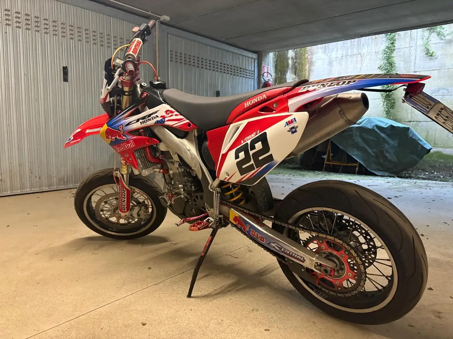 Honda CRF 450 Monoposto, accensione pedivella. parti in carbonio Červená - 2