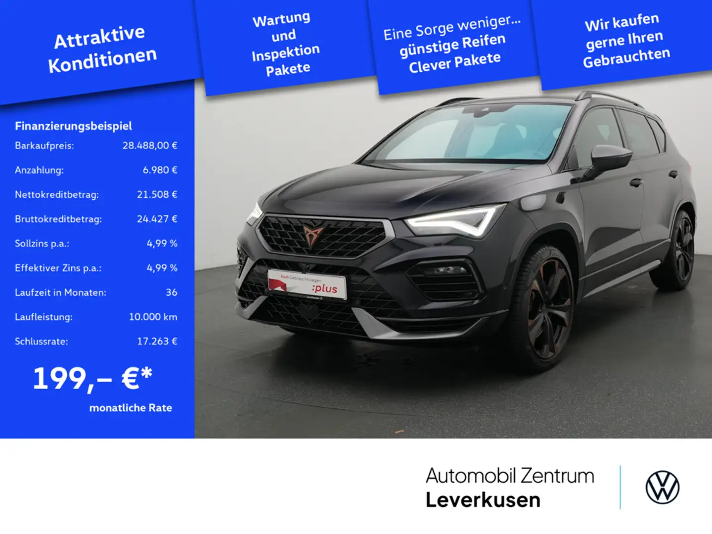 CUPRA Ateca 4Drive ACC NAVI PANO 360° AHK Schwarz - 1
