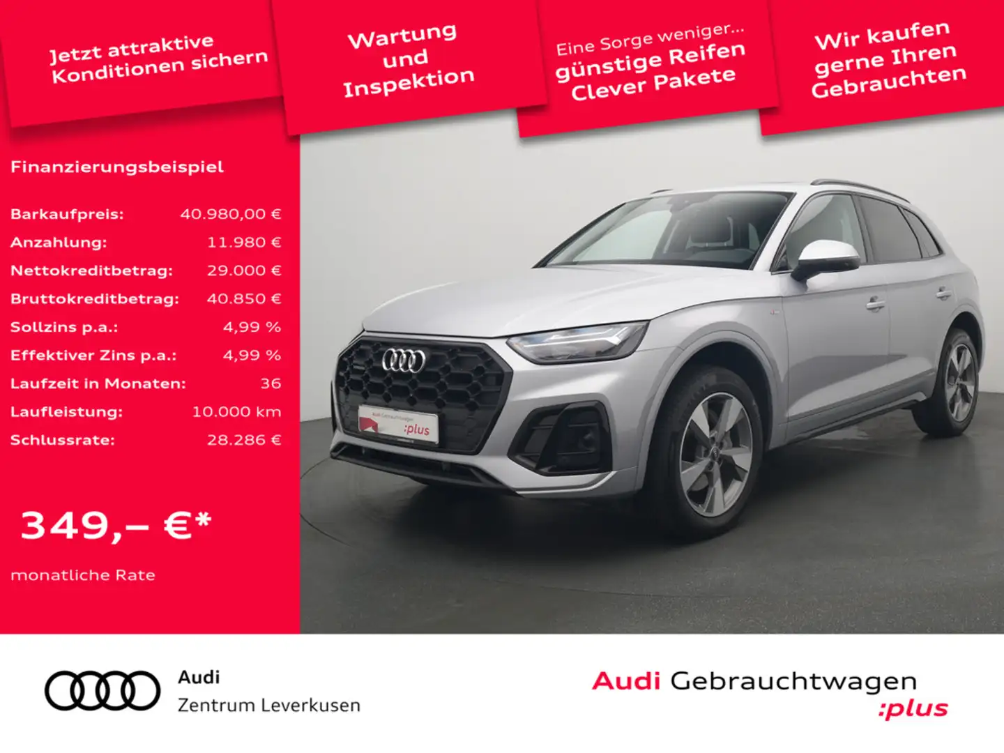 Audi Q5 VIRT PANO AHK NAVI KAM LED SHZ Schwarz - 1