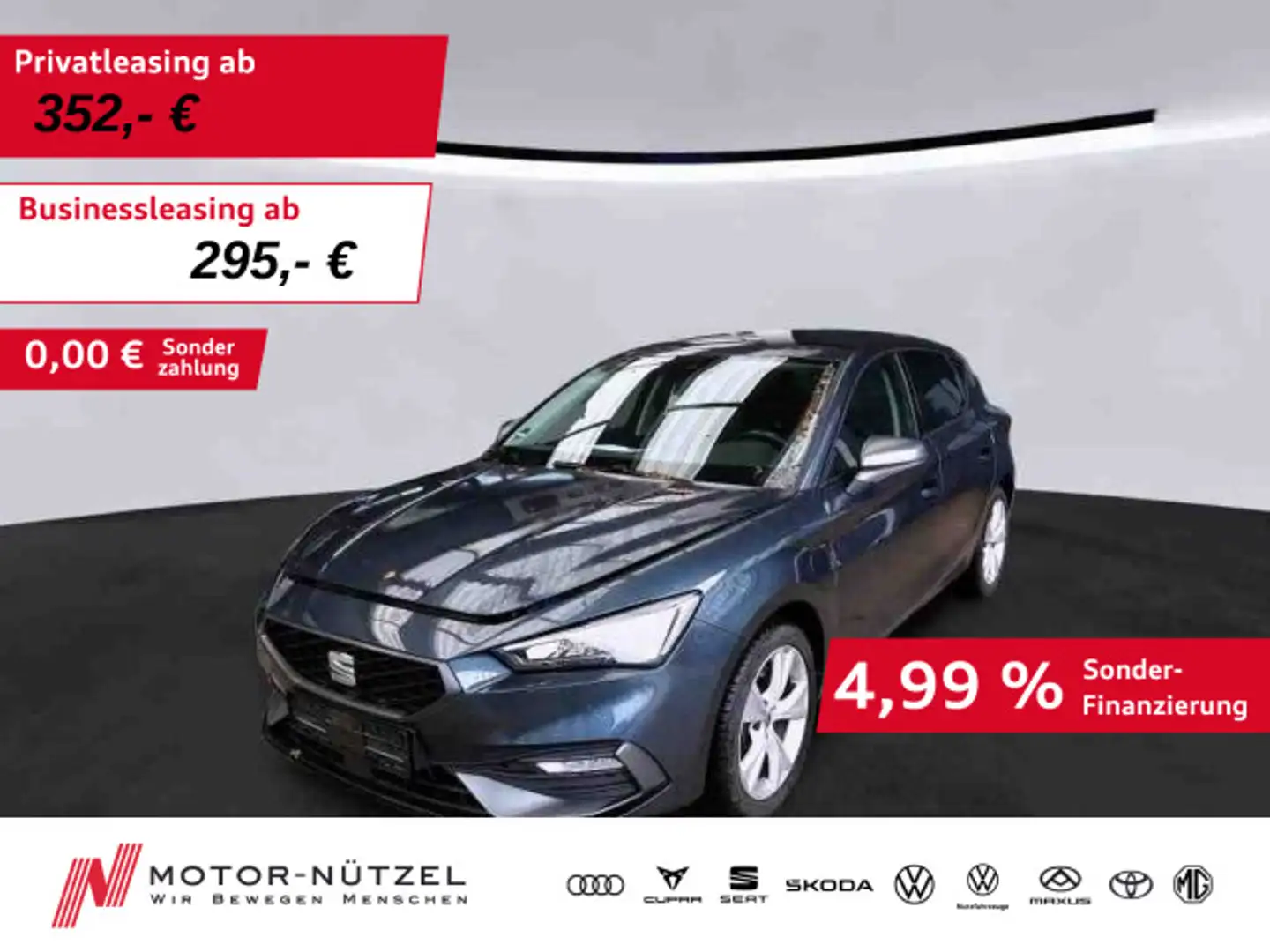 SEAT Leon 1.4TSI eHybrid FR LED+NAV+SHZ+GRA+PDC Grau - 1