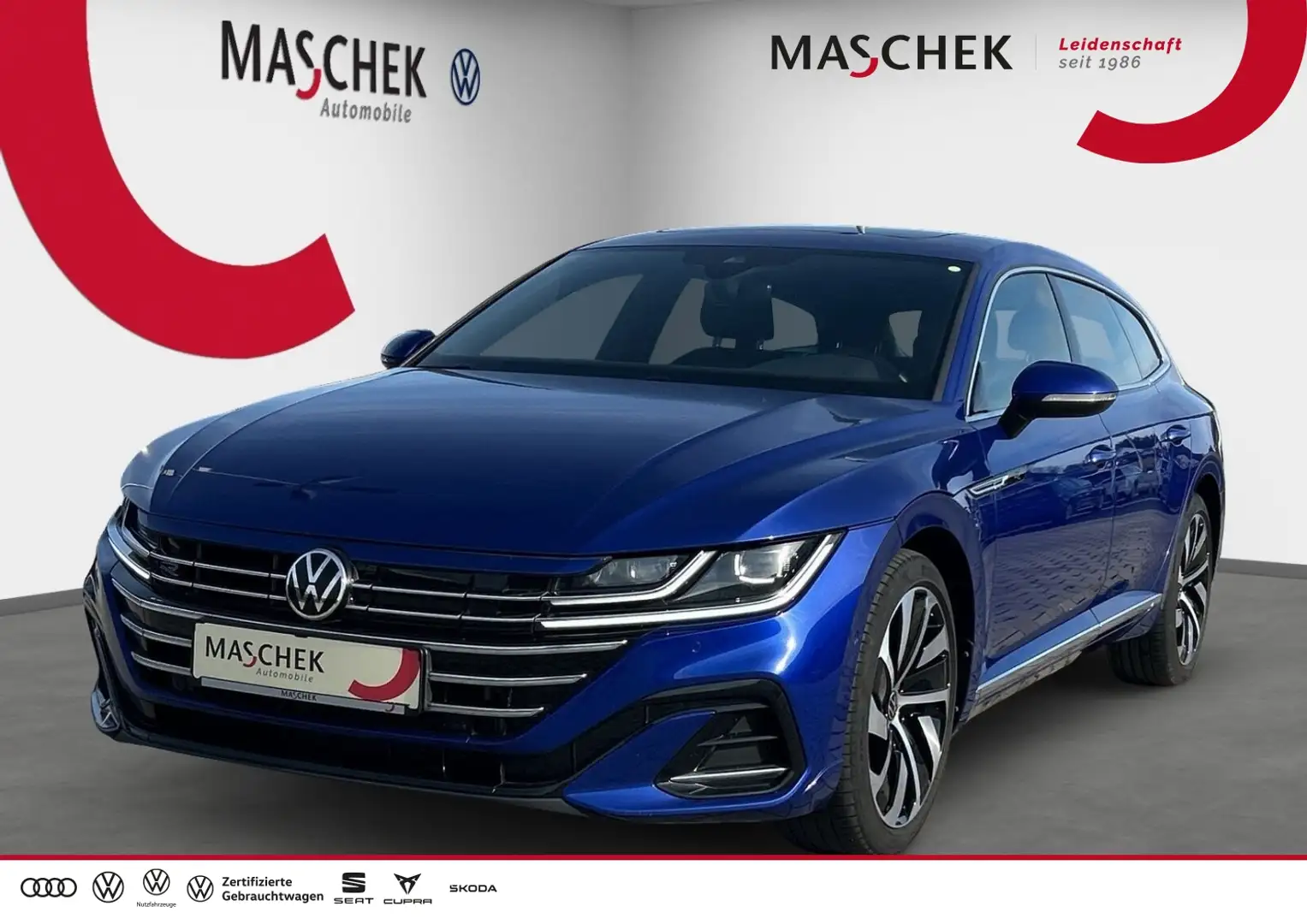 Volkswagen Arteon SB R Line 1.4 e-Hybrid Pano AHK IQ.Light RearView Blau - 1
