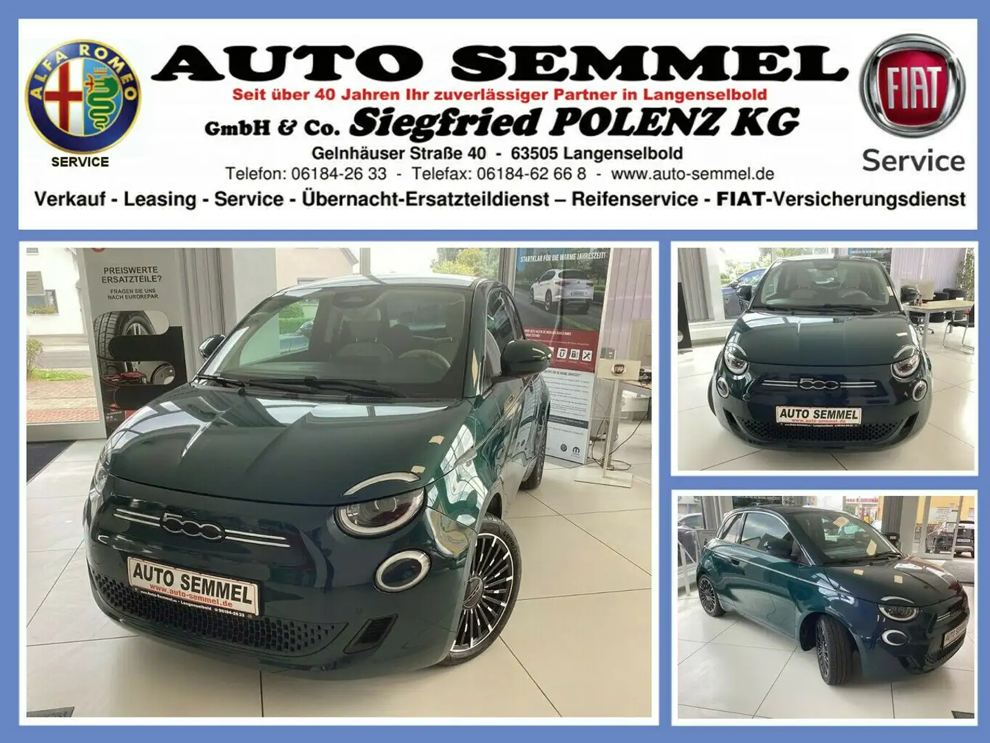 Fiat 500e La Prima by Bocelli 3+1 Verde - 1