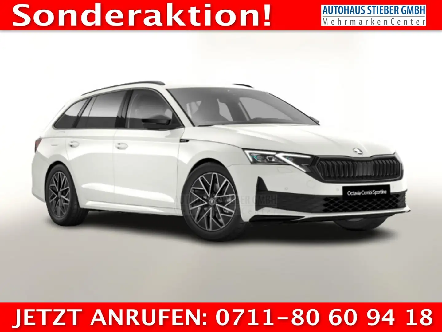 Skoda Octavia Combi eTSI DSG Sportl FL Matrix vEHK ACC 110 kW... Weiß - 1