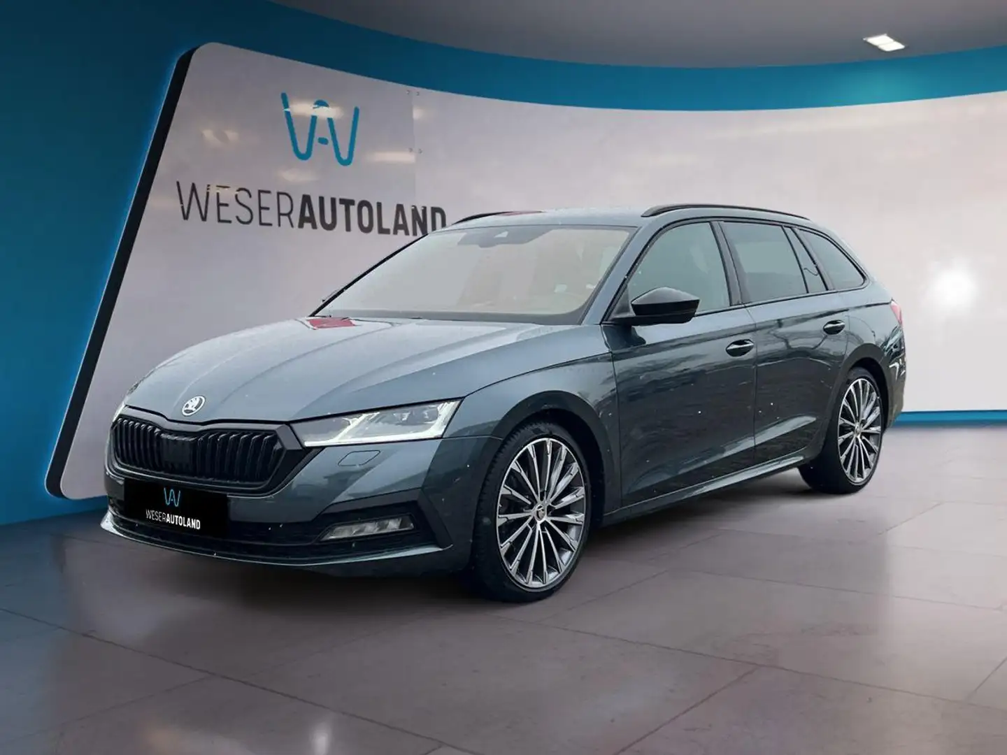 Skoda Octavia 2.0 TDI DSG Style 4x4 SPORTSITZE AHK HUD Grijs - 1