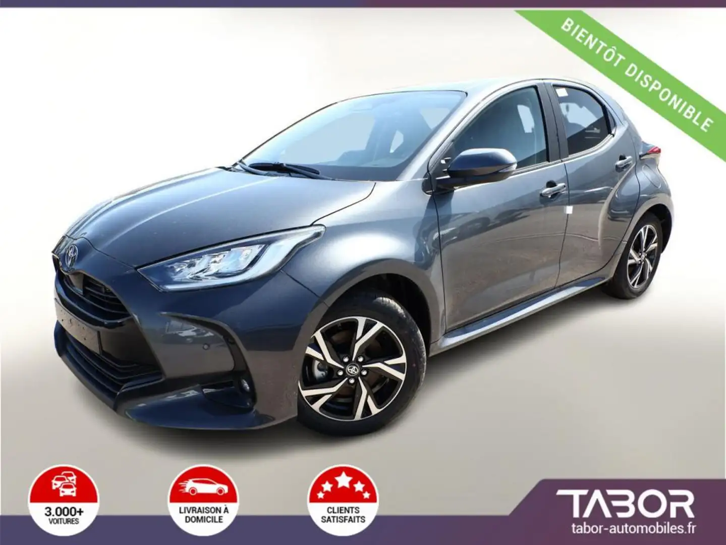 Toyota Yaris 1.5 HEV 116 ACC SHZ Cam LED Gris - 1