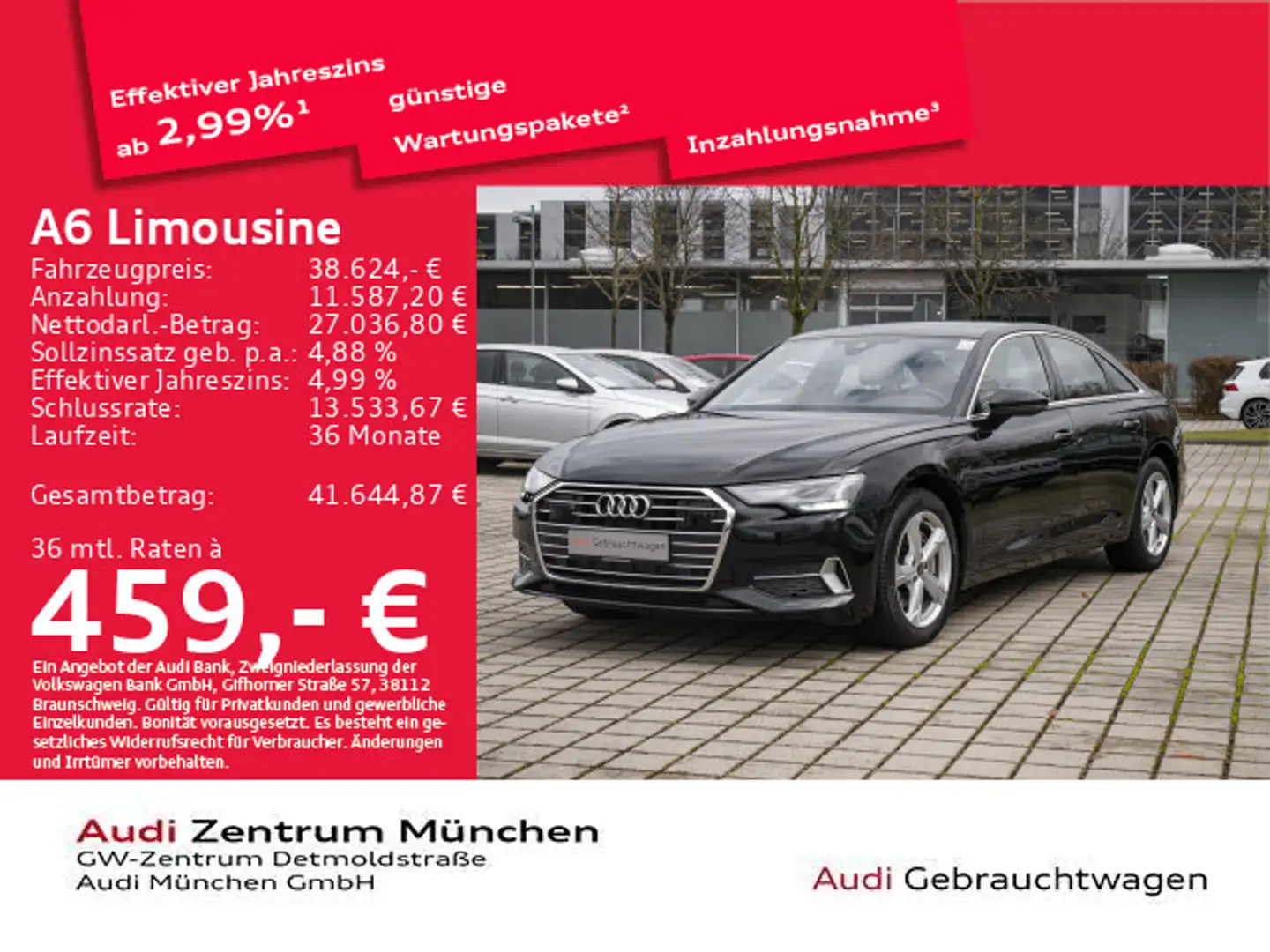 Audi A6 45 TFSI S tronic advanced Pano/ACC/ Schwarz - 1