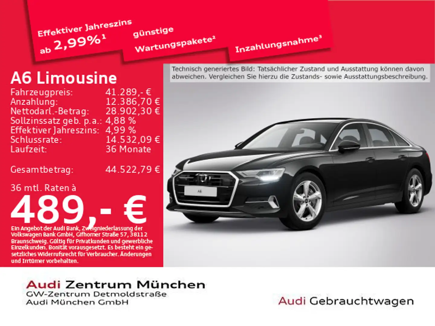 Audi A6 45 TFSI S tronic advanced Pano/ACC/ Schwarz - 1